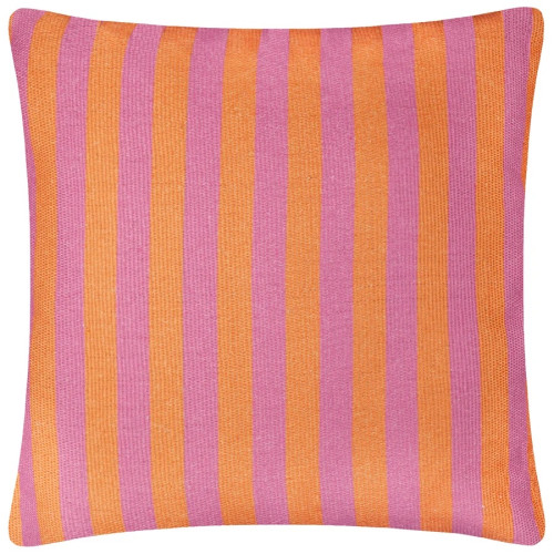 Furn Deck Stripe Woven Outdoor Cushion 60 x 60cm - Orange/Pink