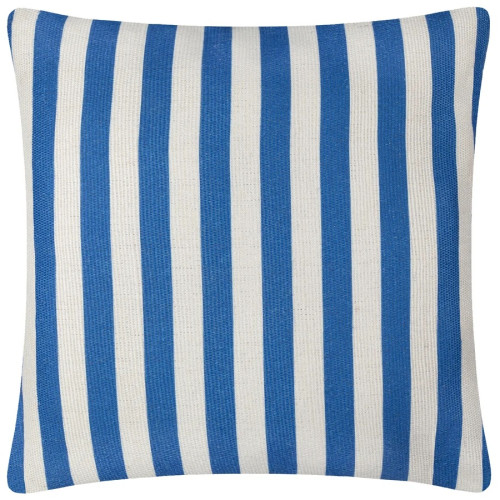 Furn Deck Stripe Woven Outdoor Cushion 60 x 60cm - White/Blue