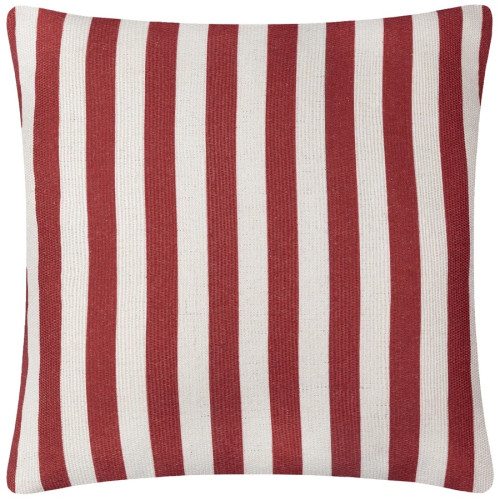 Furn Deck Stripe Woven Outdoor Cushion 60 x 60cm - White/Red