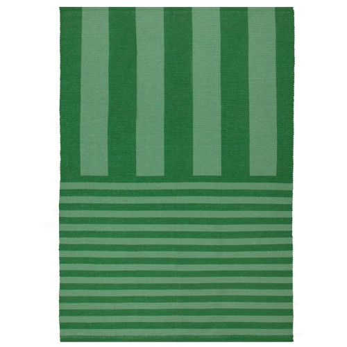 Furn Deck Stripe Woven Outdoor Rug 120 x 170cm - Green