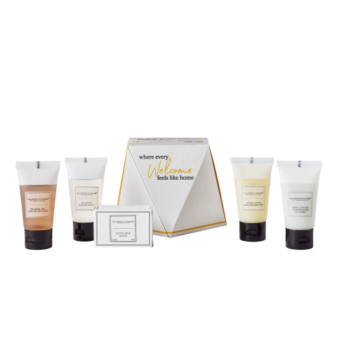 Dale Leisure Branded Baby Faceted Toiletries Welcome Pack (Box of 28) - London Collection Tube