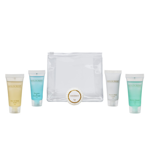 Grip Lock Bag Toiletries Welcome Pack (Box of 50) - Goldcrest