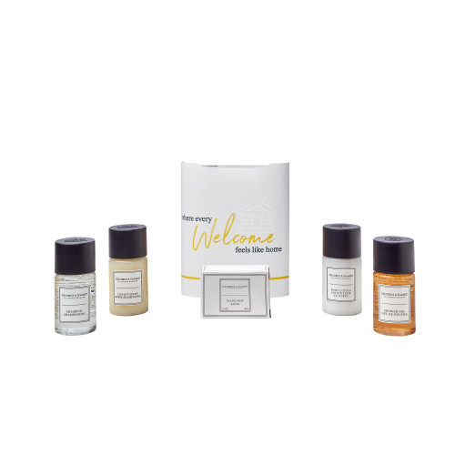 Dale Leisure Branded Tunnel Toiletries Welcome Pack (Box of 56) - London Collection Bottle