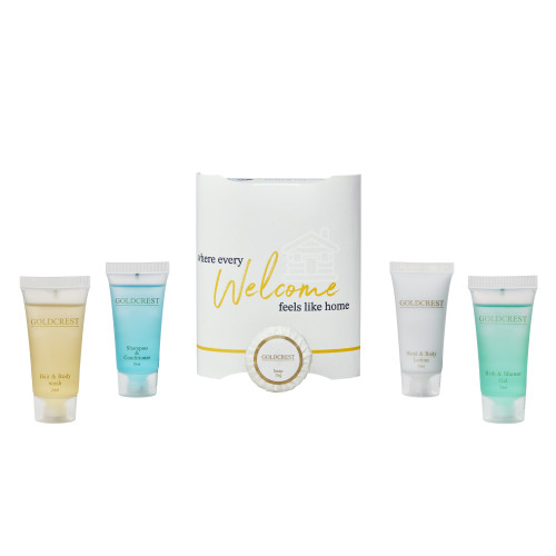 Dale Leisure Branded Tunnel Toiletries Welcome Pack (Box of 56) - Goldcrest
