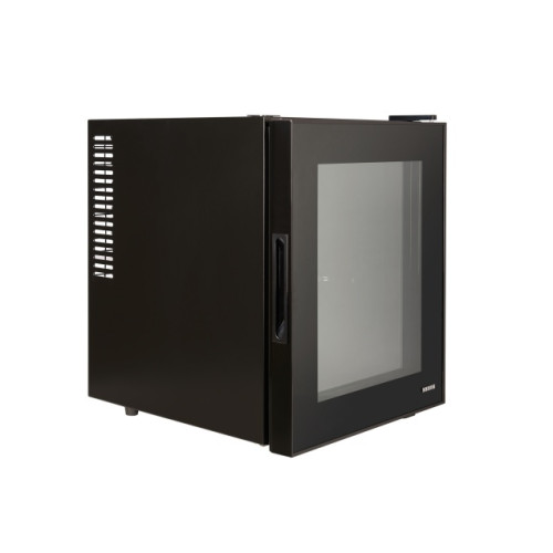 Corby of Windsor Eton Freestanding 35 Litre Mini Bar (H48.5 x W38.5 x D45cm) - Glass Fronted with Black Interior