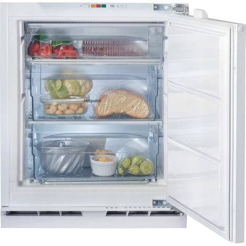 Hotpoint Integrated Undercounter Larder Freezer with Low Frost 91 Litre (H81.9 x W59.7 x D54.5cm) - White