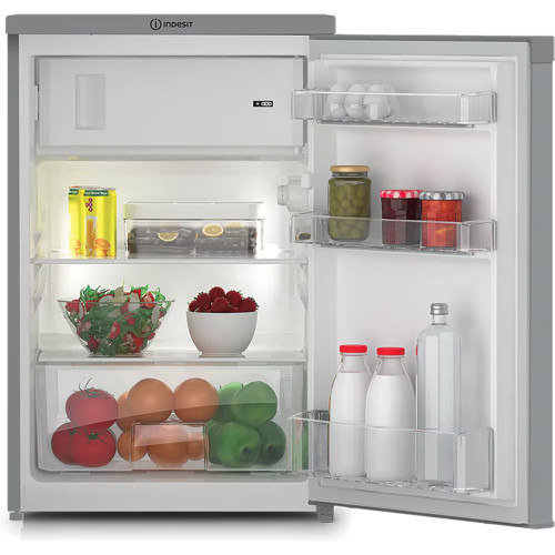Indesit Freestanding Undercounter Fridge with Ice Box (H84 x W54 x D59cm) - Silver