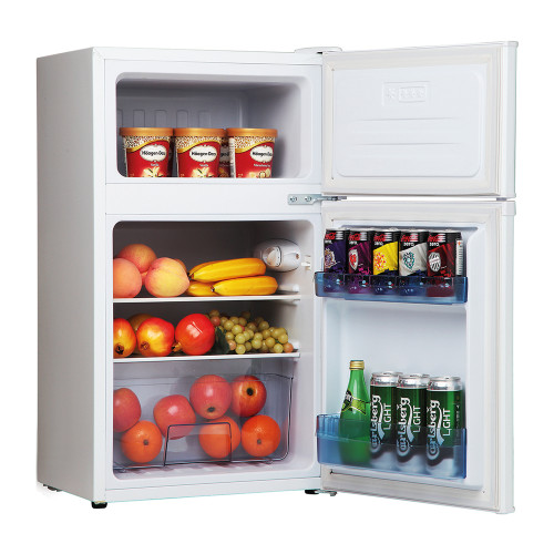 Amica White Freestanding Under Counter Twin Door Fridge Freezer (H84 x W48 x D49.5cm)