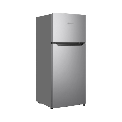 Fridgemaster Freestanding 80|20 Top Mounted Fridge Freezer (H117 x W47.5 x D48.7cm) - Silver