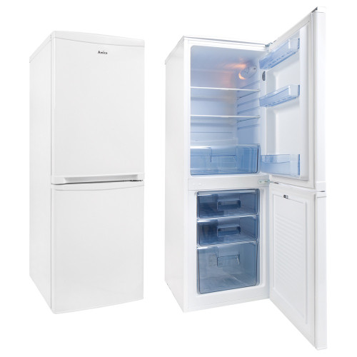 Amica White Freestanding Fridge Freezer 50|50 Split (H140.9 x W50 x D56.5cm)