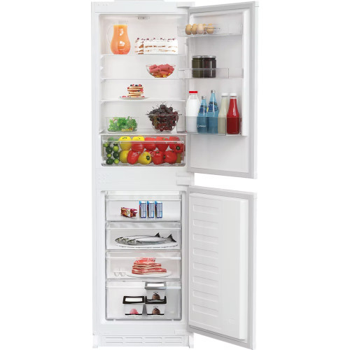 Indesit Integrated 50|50 Fridge Freezer with Low Frost (H177.5 x W54 x D54.5cm) - Zinc Metal