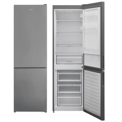 Amica Silver Freestanding Fridge Freezer 60|40 Split (H186 x W59.5 x D57cm)