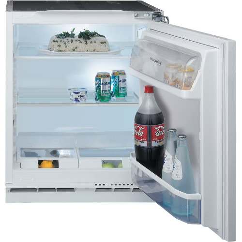 Hotpoint Integrated Undercounter Larder Fridge with Low Frost 144 Litres (H81.9 x W59.7 x D54.5cm) - Steel