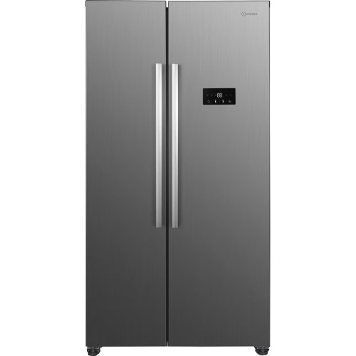 Indesit Freestanding 2 Door Total No Frost American Style Fridge Freezer (H177 x W90 x D59cm) - Brushed Steel