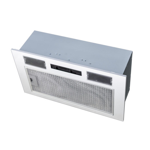 SIA Integrated Cupboard Kitchen Canopy Cooker Hood with Extractor Fan (H17.3 x W52 x D29.8cm) - Silver