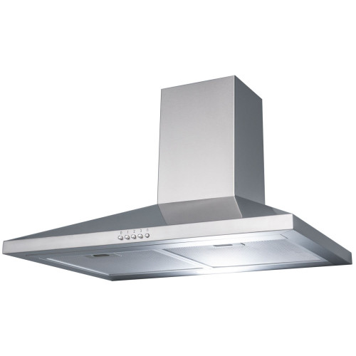 SIA Freestanding Cooker Hood with Chimney Extractor Fan (H61-76 x W60 x D45cm) - Stainless Steel