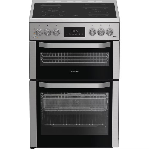 Hotpoint Stainless Steel Freestanding Electric Double Cooker (H90 x W60 x D60cm)