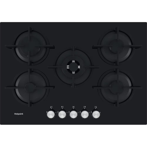 Hotpoint Black Glass Integrated Induction 5 Burner Hob (H5.1 x W73 x D51cm)