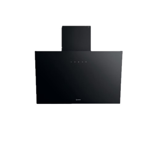 Indesit Freestanding Cooker Hood with Angled Chimney Extractor Fan (H36 x W59.8 x D32.6cm) - Black