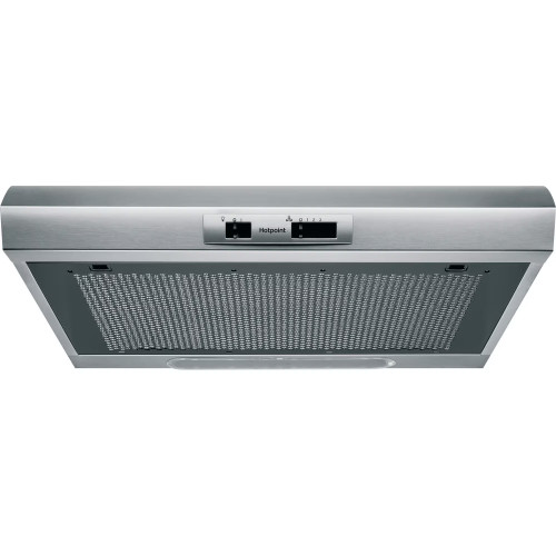Hotpoint Freestanding Pull Out Visor Cooker Hood with Extractor Fan (H13.2 x W59.9 x D51.3cm) - Stainless Steel