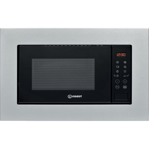 Indesit Integrated Mircowave Oven with Quartz Grill 1000w | 20 Litre (H39 x W59.4 x D34.9cm) - Stainless Steel