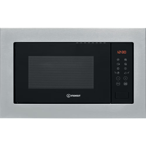 Indesit Integrated Mircowave Oven with Quartz Grill 1000w | 25 Litre (H39 x W59.4 x D37.9cm) - Stainless Steel