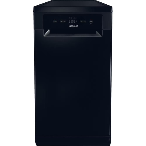 Hotpoint Freestanding Slimline Dishwasher with Rapid Wash (H85 x W45 x D59cm) - Black