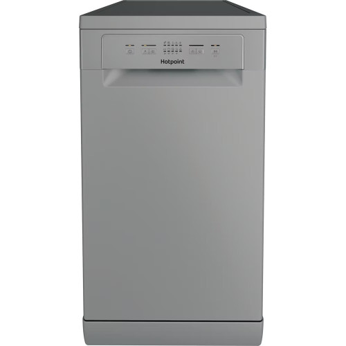 Hotpoint Freestanding Slimline Dishwasher with Rapid Wash (H85 x W45 x D59cm) - Silver