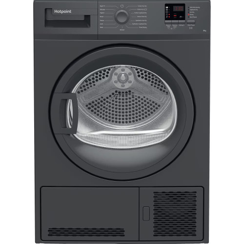 Hotpoint Freestanding Condenser Sensor Tumble Dryer 8kg (H84.6 x W59.7 x D56.8cm) - Graphite