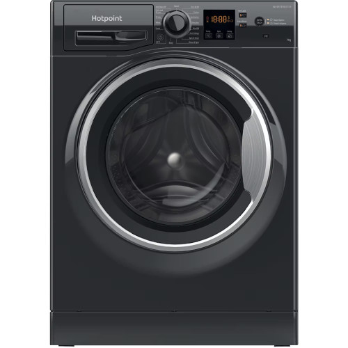 Hotpoint Freestanding Washing Machine with Anti-Stain 7kg (H85 x W59.5 x D54cm) - Black