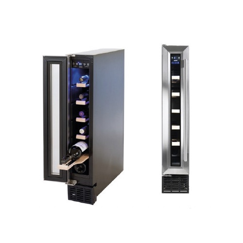 Amica Stainless Steel Freestanding Under Counter Wine Cooler (H82.5 x W14.8 x D52.5cm)