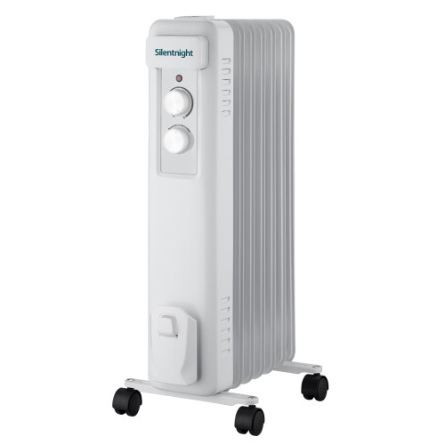Silentnight Comfort Control Oil Filled Radiator 7 Fin (H62.5 x W24 x D32cm) - White