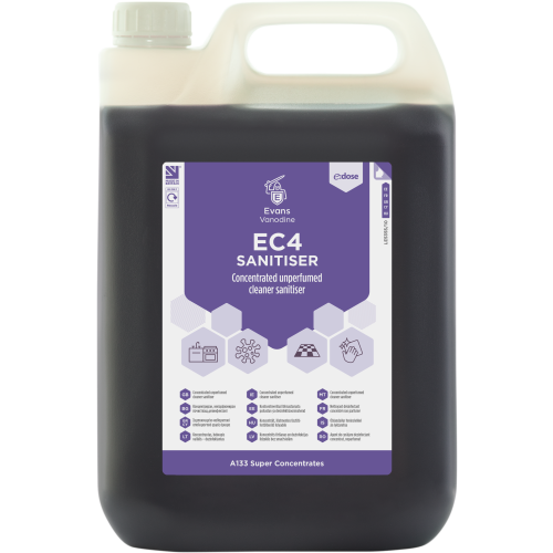 Evans Vanodine Super Concentrates E:DOSE EC4 Sanitiser 5 Litre (Box of 2)