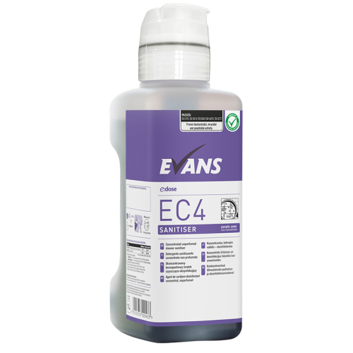 Evans Vanodine Super Concentrates E:DOSE EC4 Sanitiser 1 Litre (Box of 4)