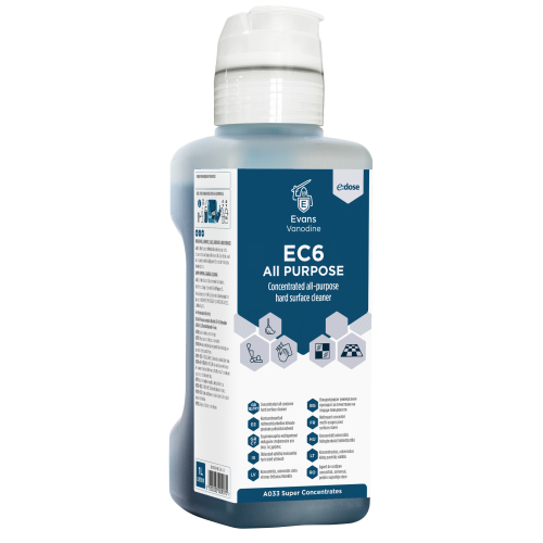 Evans Vanodine Super Concentrates E:DOSE EC6 All Purpose 1 Litre (Box of 4)