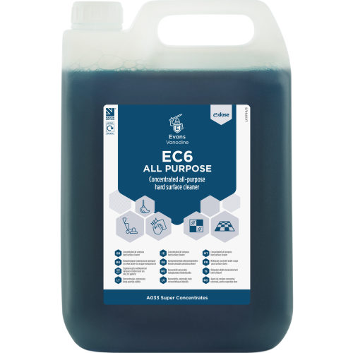 Evans Vanodine Super Concentrates E:DOSE EC6 All Purpose 5 Litre (Box of 2)