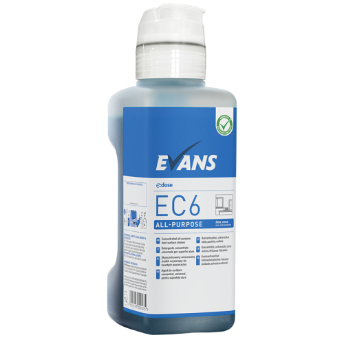 Evans Vanodine Super Concentrates E:DOSE EC6 All Purpose 1 Litre (Box of 4)