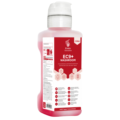 Evans Vanodine Super Concentrates E:DOSE EC9+ Washroom 1 Litre (Box of 4)