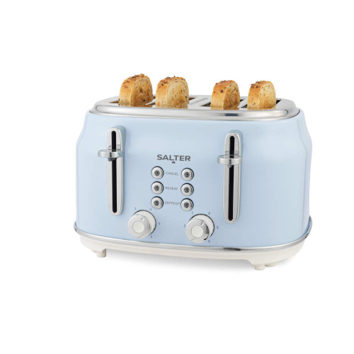 Salter Retro 4 Slice Toaster 1630w - Blue