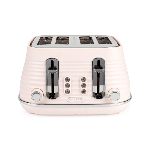 Salter Ripple Texture 4 Slice Toaster 1630w - Pink