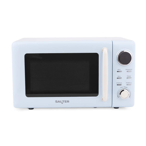Salter Retro Microwave 800w | 20 Litre (H25.8 x W45.1 x D31.3cm) - Blue