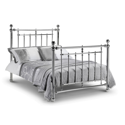 Empress Chrome Plated Bed - Double (D205 x W145 x H140cm)