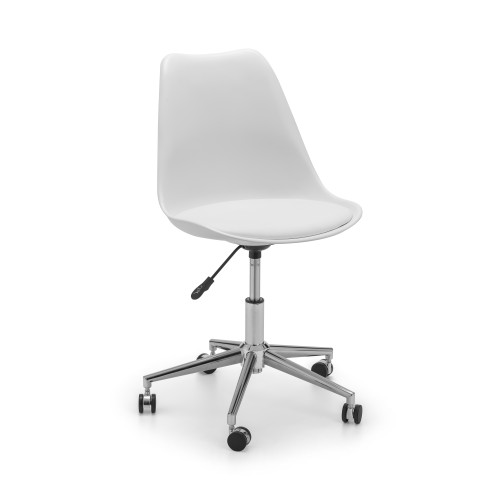 Erika White Finish Office Swivel Chair (D56 x W50 x H92)