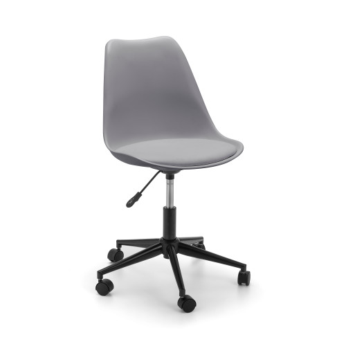 Erika Grey Finish Office Swivel Chair (D56 x W50 x H92cm)