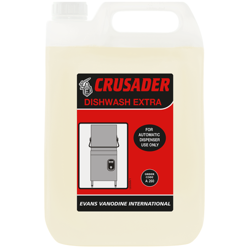 Evans Vanodine Dishwashing Automated Crusader Professional Extra Dishwash Liquid 5 litre (Box of 2)