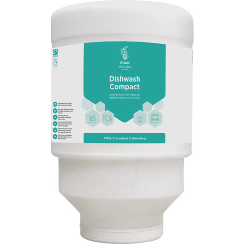 Evans Vanodine Dishwashing Automated Dishwasher Compact Detergent 5 kg (Box of 3)