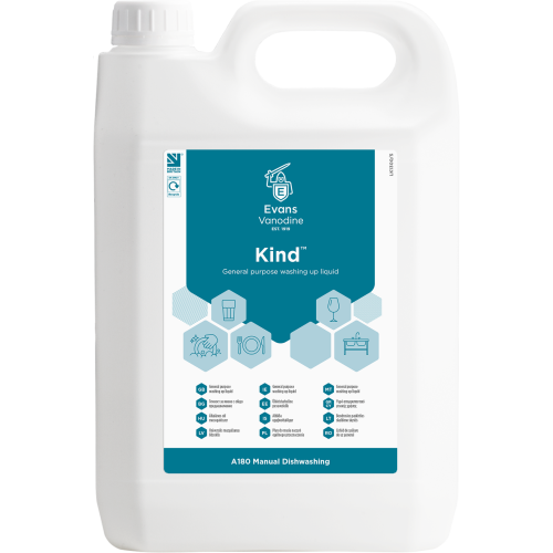 Evans Vanodine Dishwashing Manual Kind General Purpose Washing Up Liquid 5 litre (Box of 2)