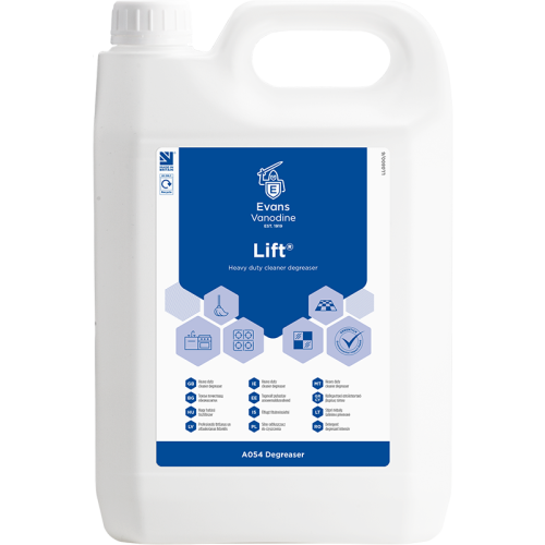 Evans Vanodine Degreasers Lift Unperfumed Cleaner & Degreaser 5 litre (Box of 2)