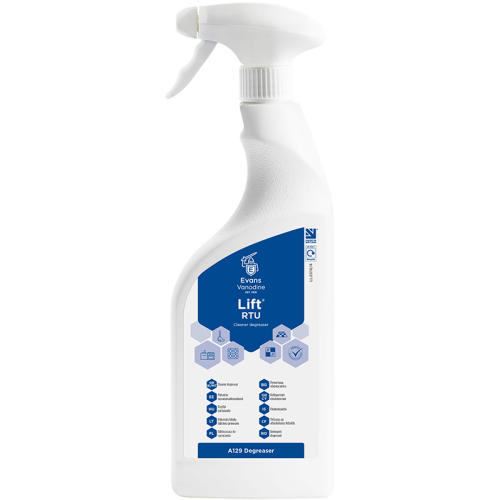 Evans Vanodine Degreasers Lift Unperfumed RTU Cleaner & Degreaser 750ml (Box of 6)