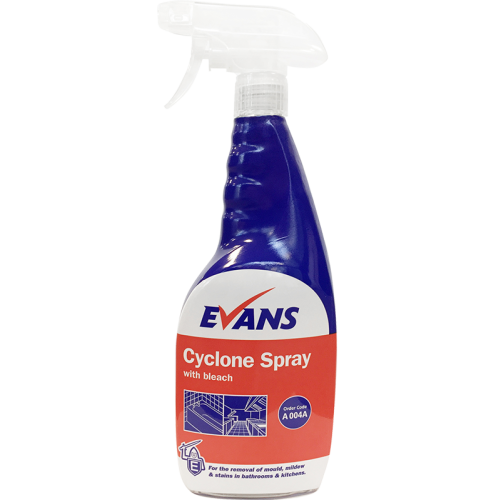 Evans Vanodine Bleach Cyclone Unperfumed RTU Bleach Surface Spray 750ml (Box of 12)